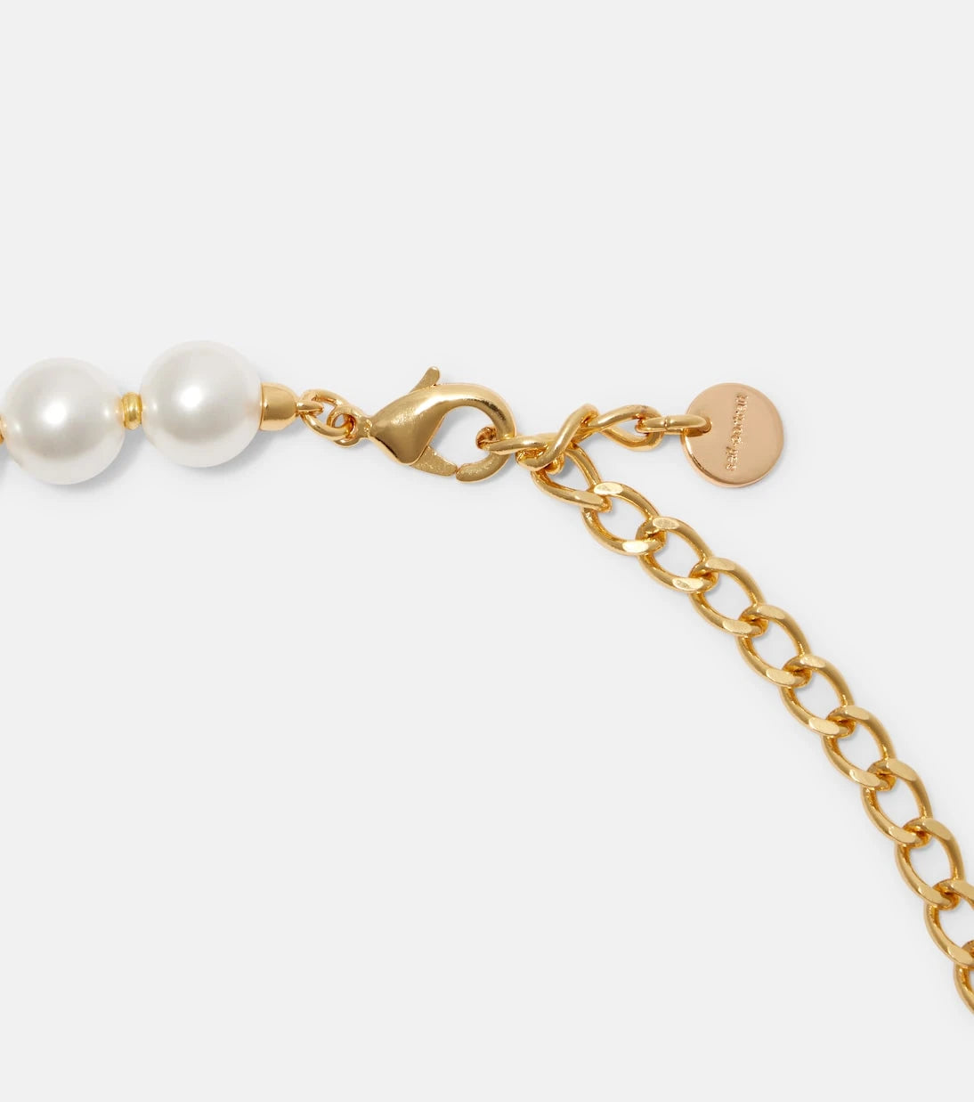 Self-Portrait - Faux pearl-embellished necklace