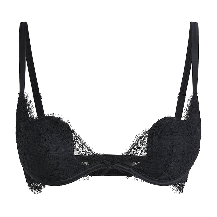 Fleur Du Mal Black Lace Seduce U-Plunge Frankie Bra