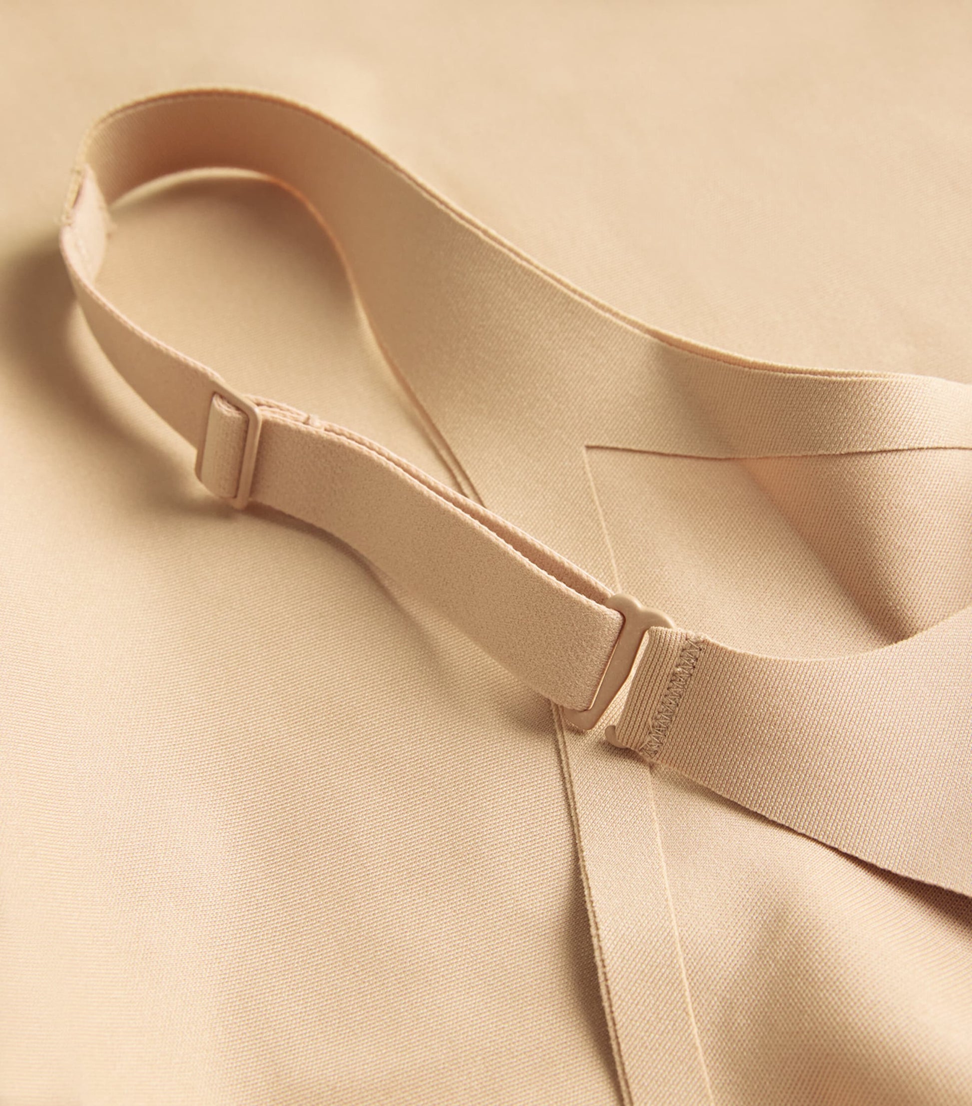 Skims Beige Plunge Thong Bodysuit