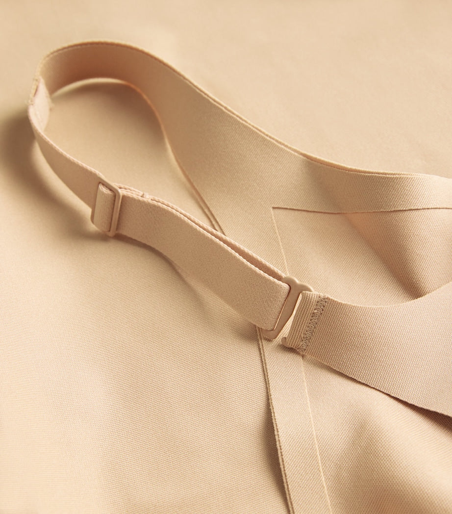 Skims Beige Plunge Thong Bodysuit