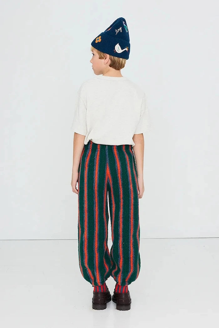 Çocuklar için Polar Spor Pantolon MULTICOLOR STRIPES SHERPA SWEATPANT