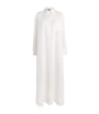 Cotton Shirt Maxi Dress POPELINE WHTE