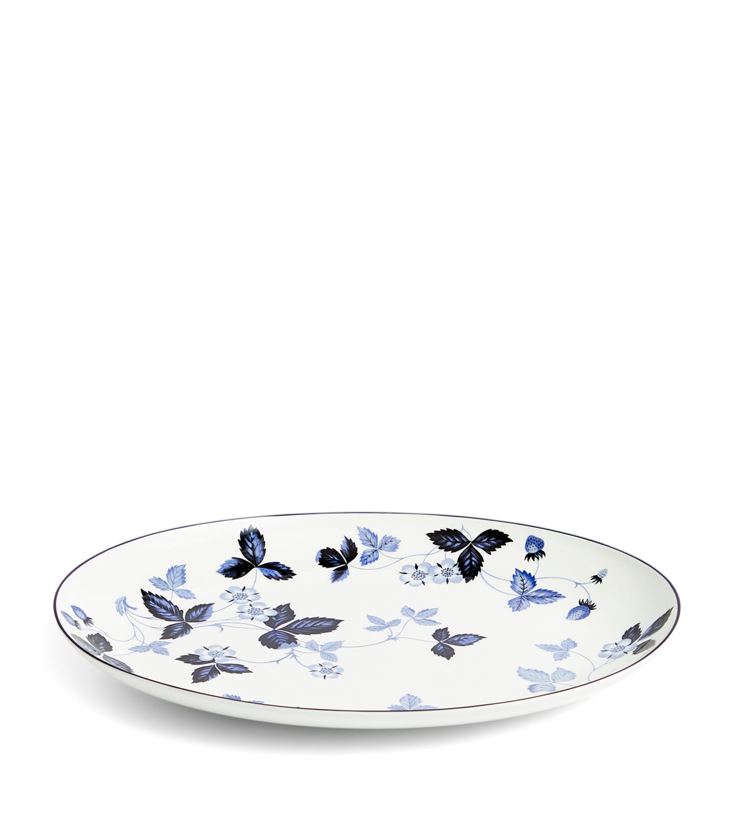 Wild Strawberry Inky Blue Oval Plate (30cm)