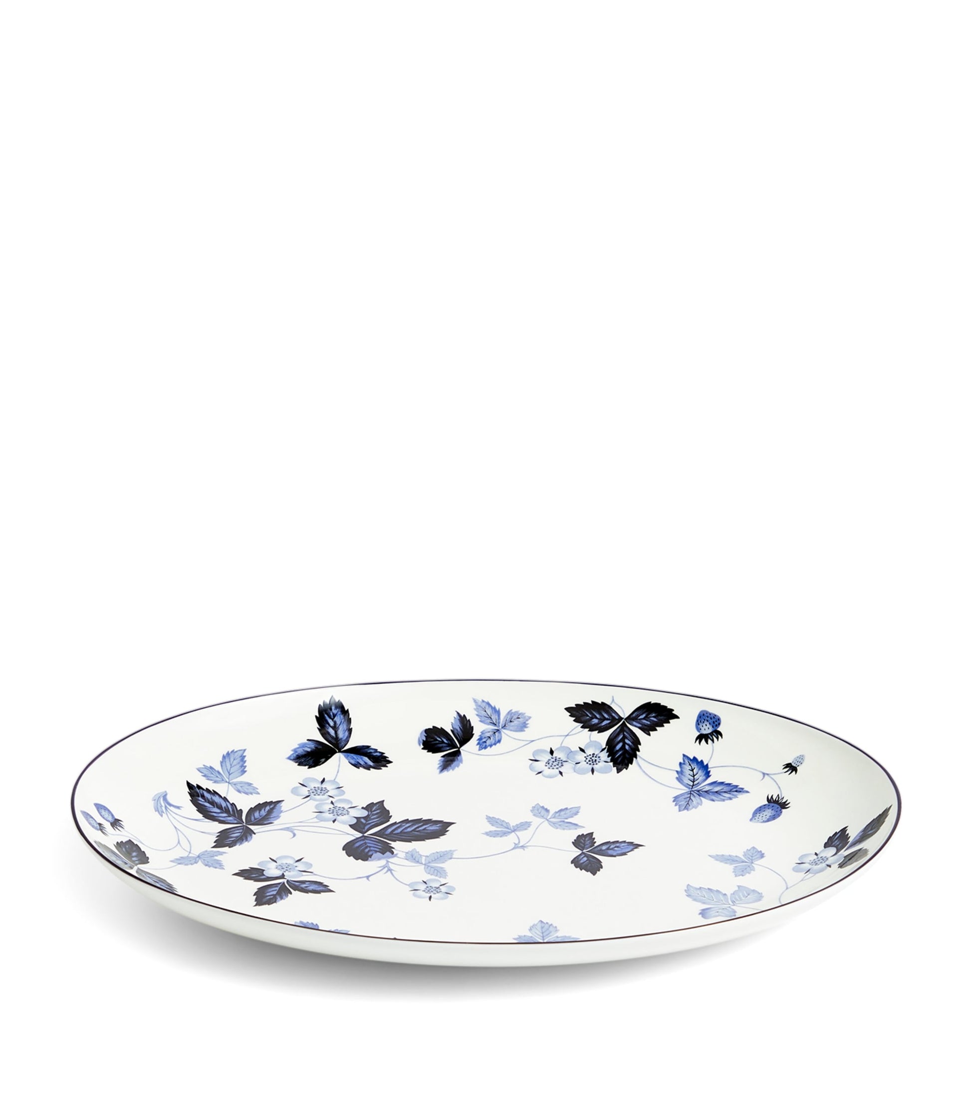 Wild Strawberry Inky Blue Oval Plate (30cm)