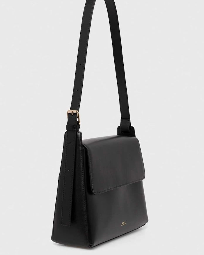 A.P.C. чанта дамска от кожа Sac Virginie Flap