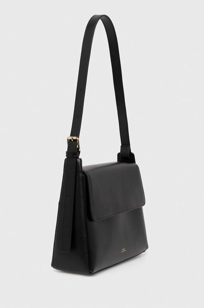 A.P.C. чанта дамска от кожа Sac Virginie Flap