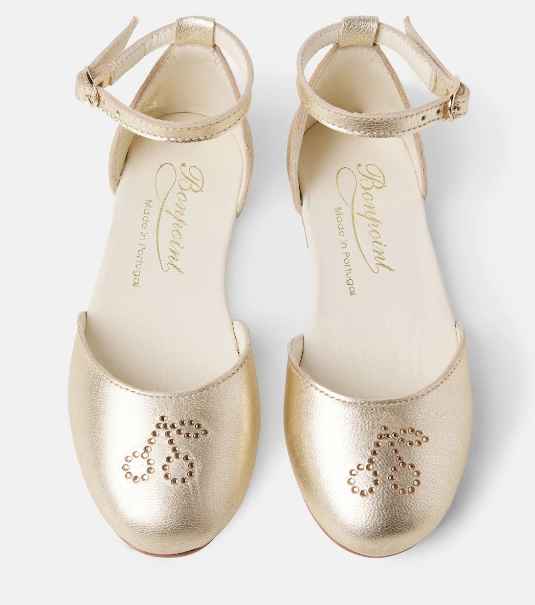 Bonpoint - Felyne metallic leather ballet flats
