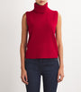 Veronica Beard Red Cashmere Mazzy Sweater Vest