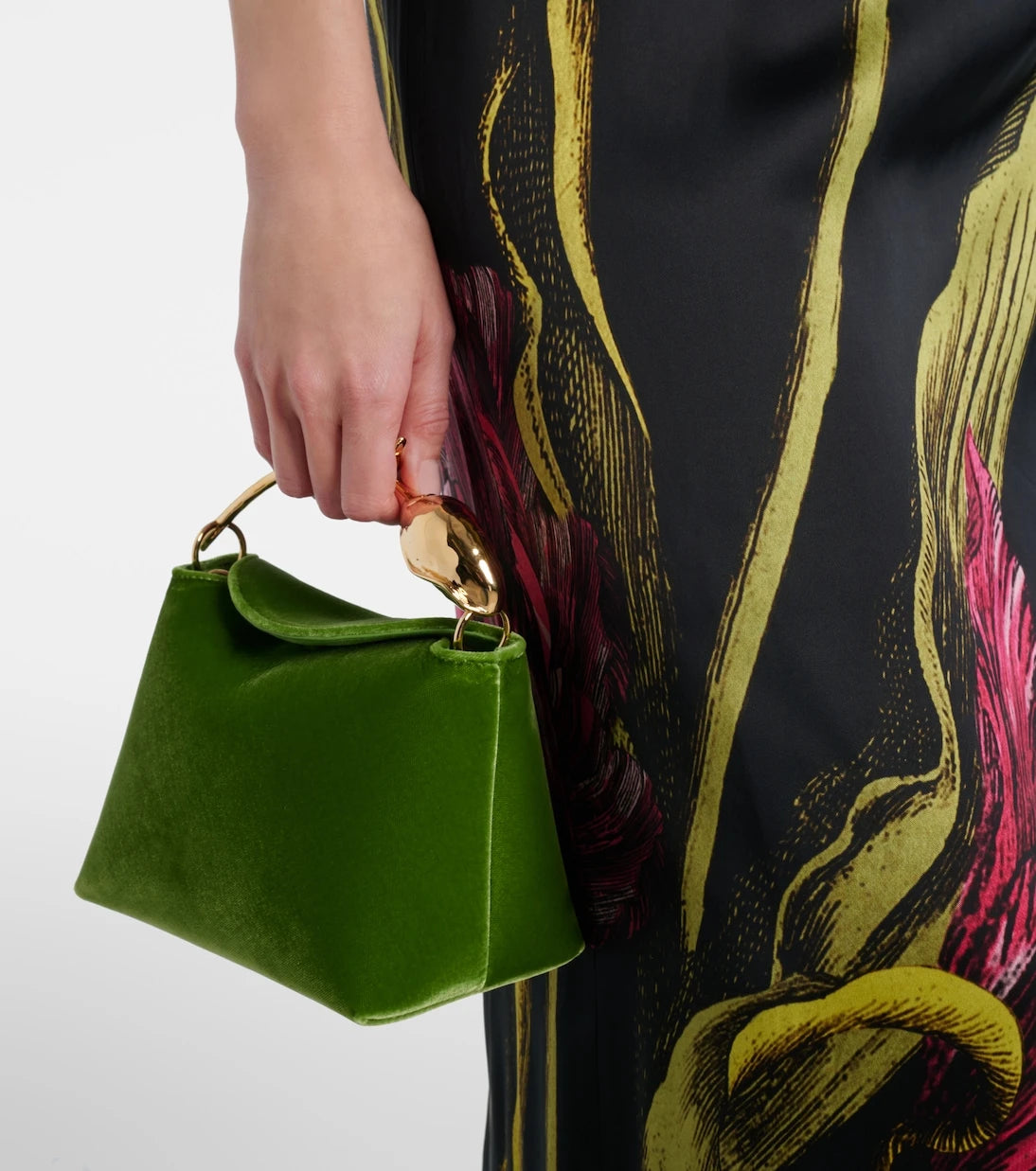 Erdem - Bloom Mini velvet top-handle bag