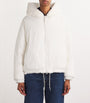 White Reversible Ribbed Lambswool Jacket