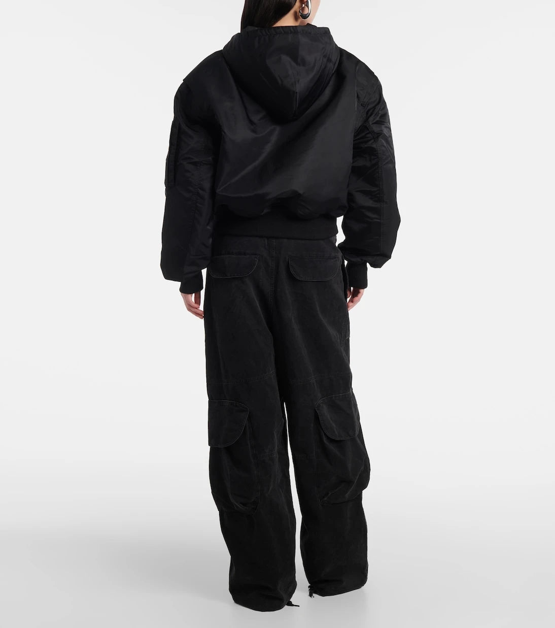 Entire Studios - Broad hooded satin bomber jacket