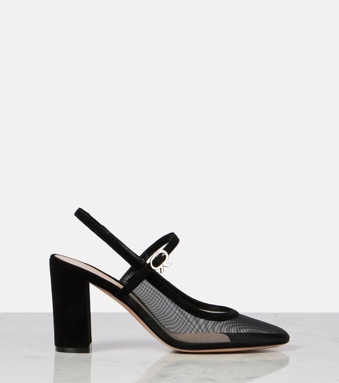 Gianvito Rossi - Francoise 85 leather slingback pumps