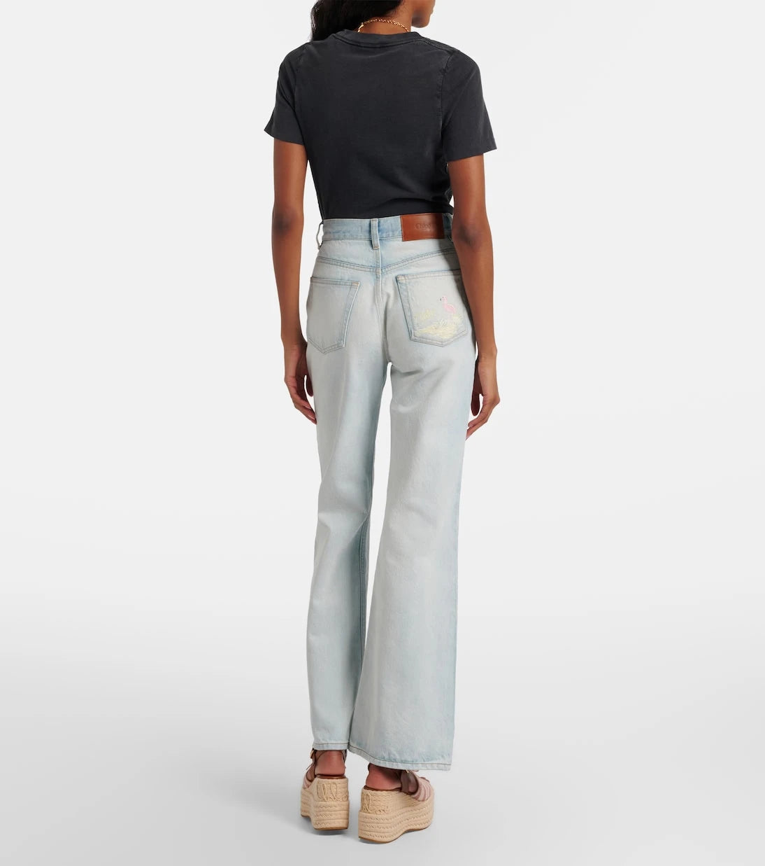 Chloé - Faded wide-leg jeans