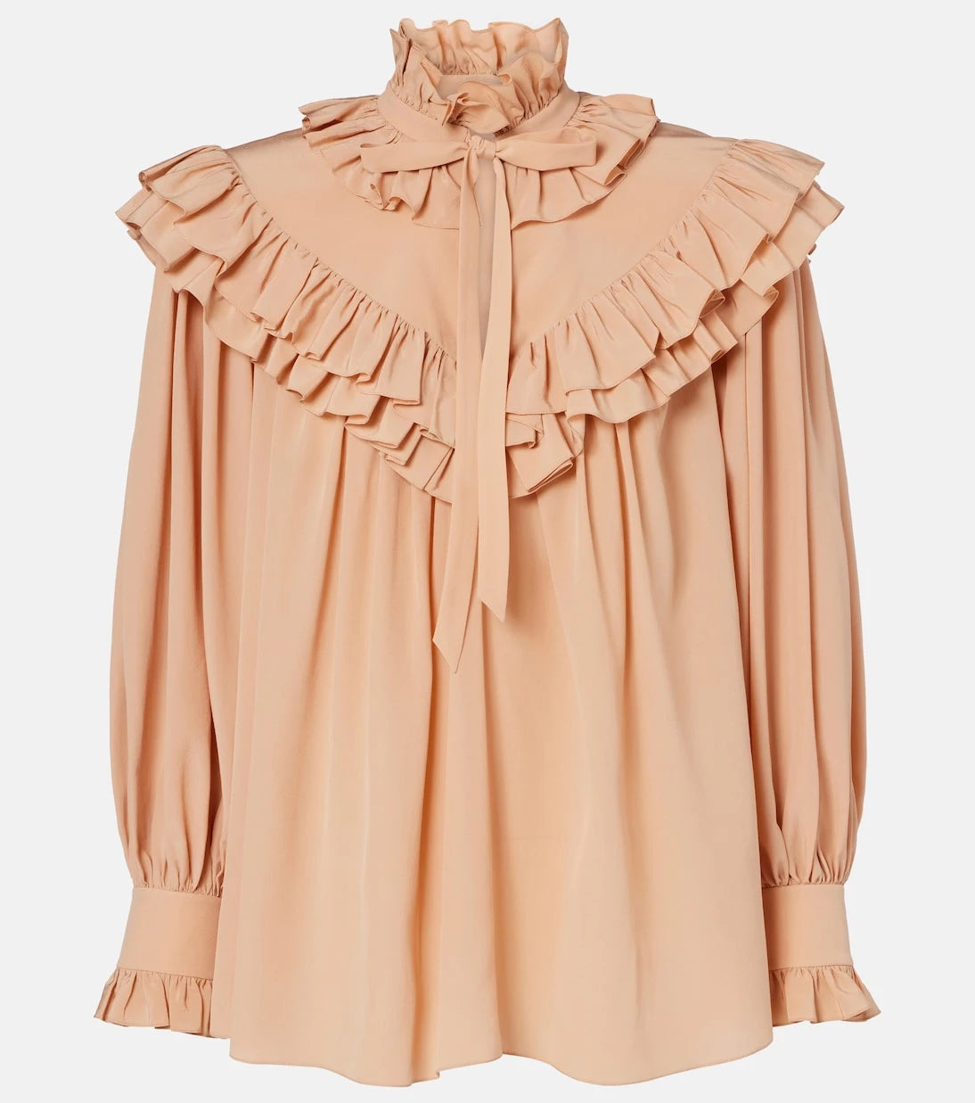 Chloé - Ruffled silk crêpe de chine blouse