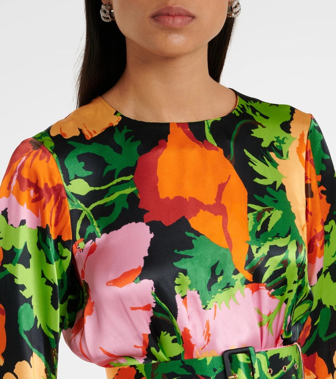La DoubleJ - Penny floral satin maxi dress