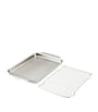 Stainless Steel Baking Pan with Cooling Rack (39cm)