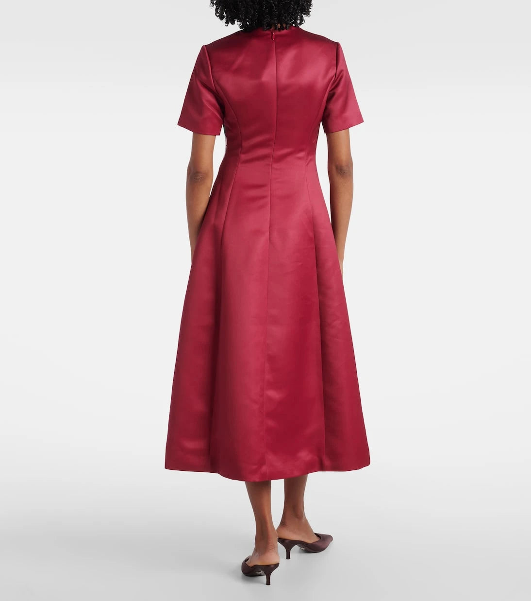 Leo Lin - Caroline floral satin midi dress