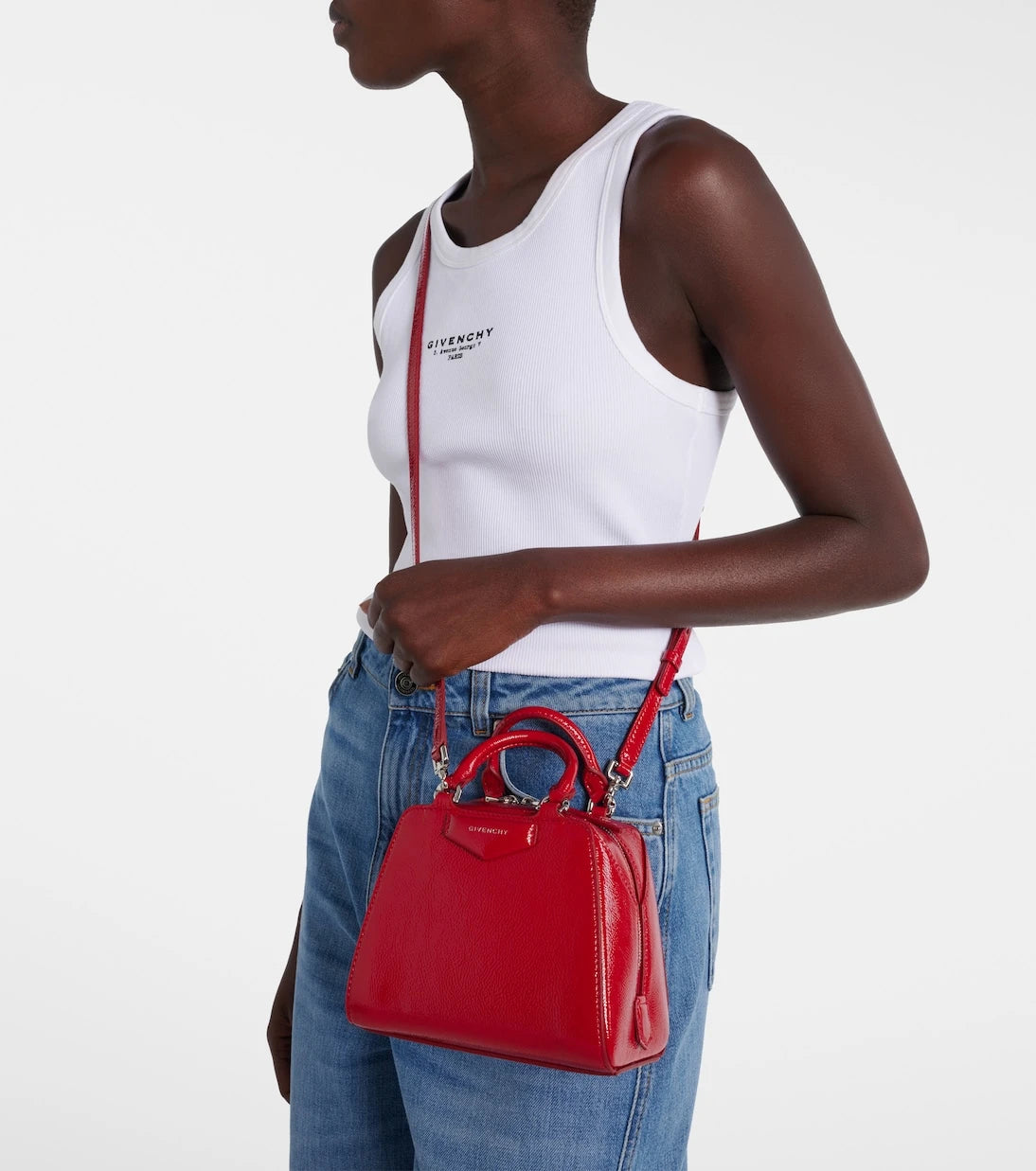 Givenchy - Antigona Cube Nano patent leather tote bag