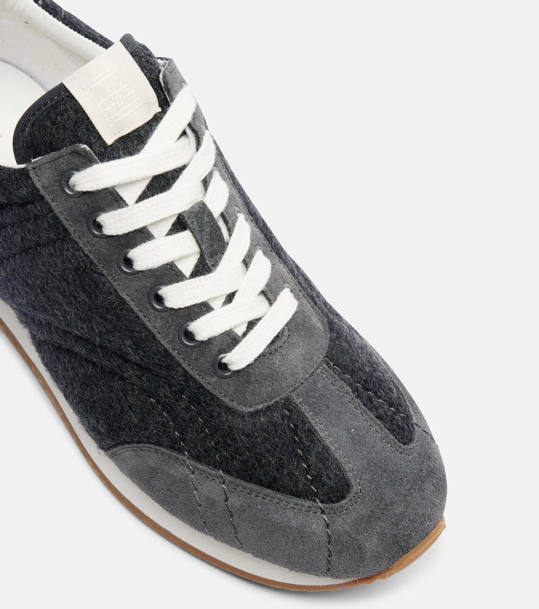 Toteme - Suede-trimmed sneakers