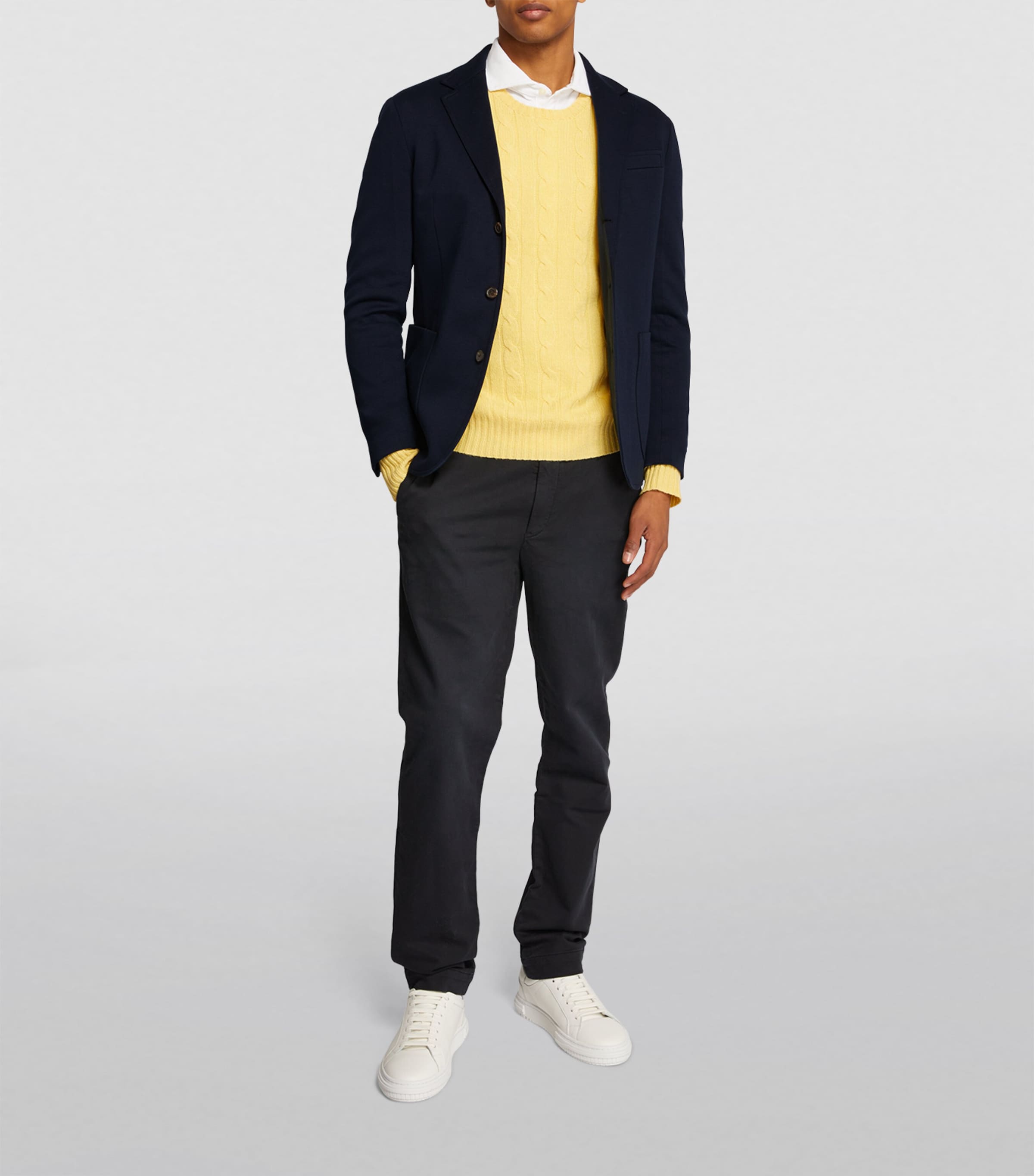 Navy Double-Knit Blazer