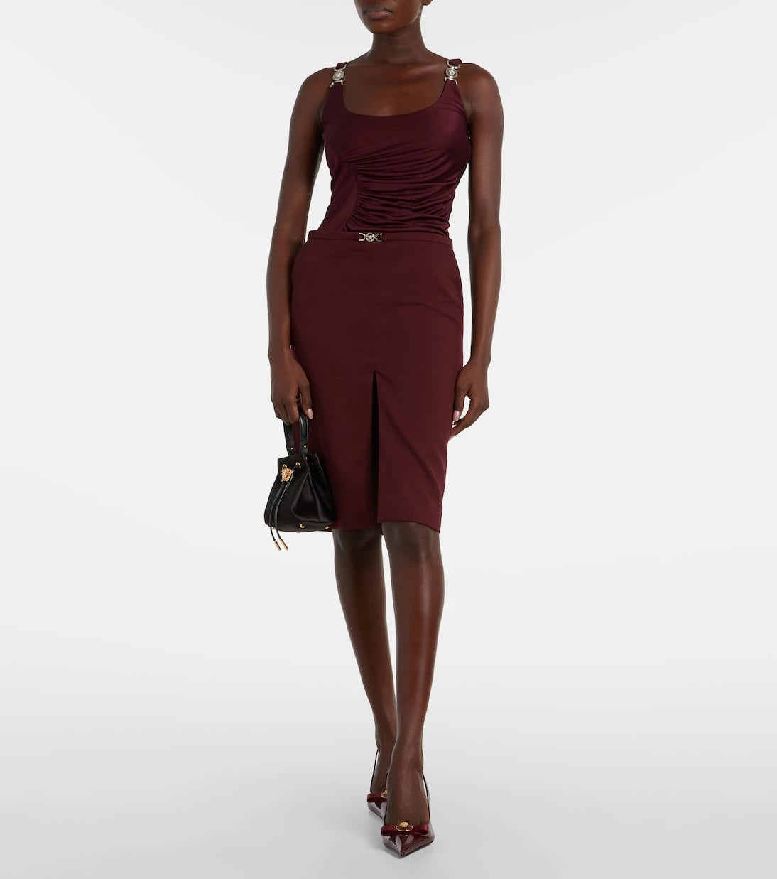 Versace - Medusa ruched jersey bodysuit