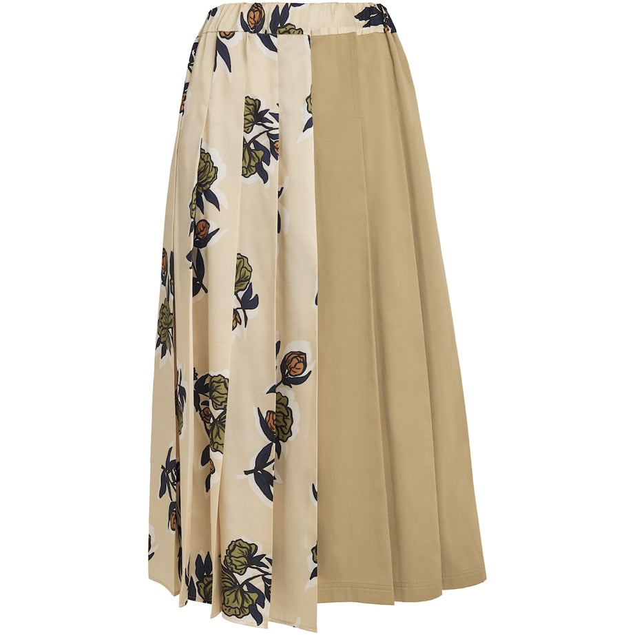 Weekend Max Mara Beige Pleated Midi Skirt