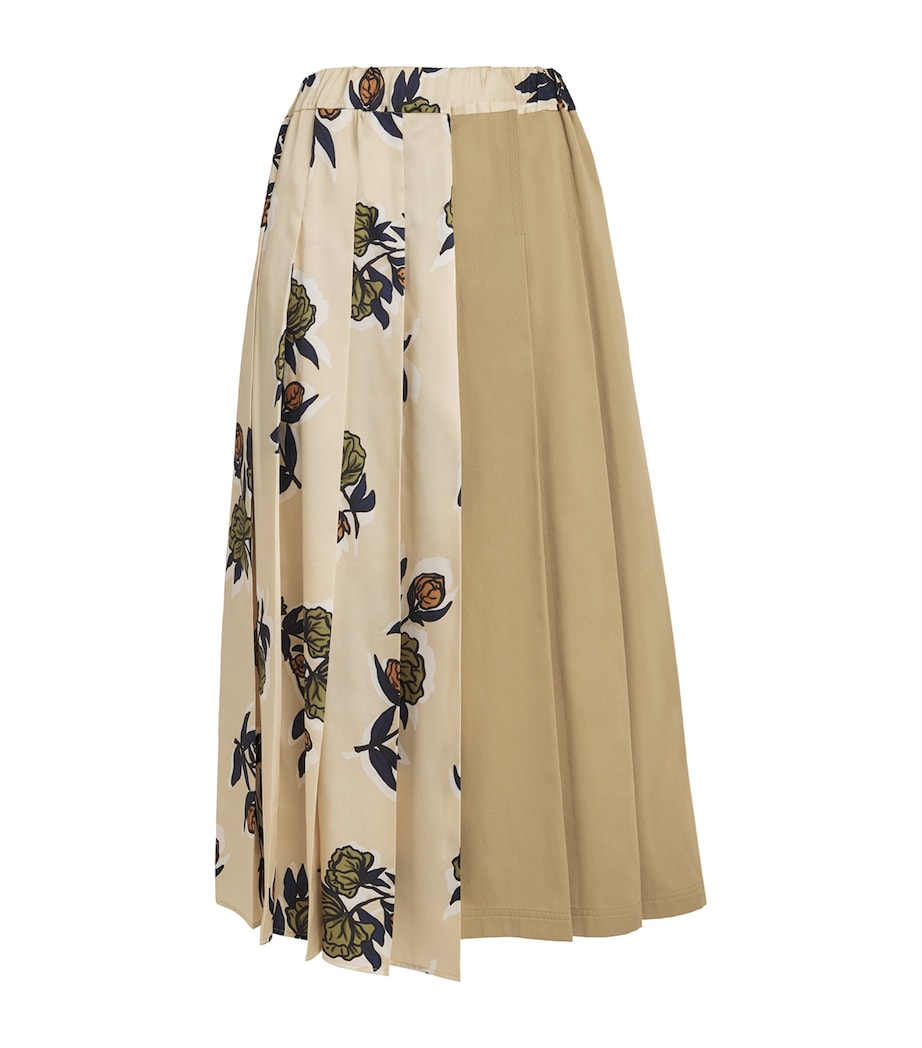 Weekend Max Mara Beige Pleated Midi Skirt