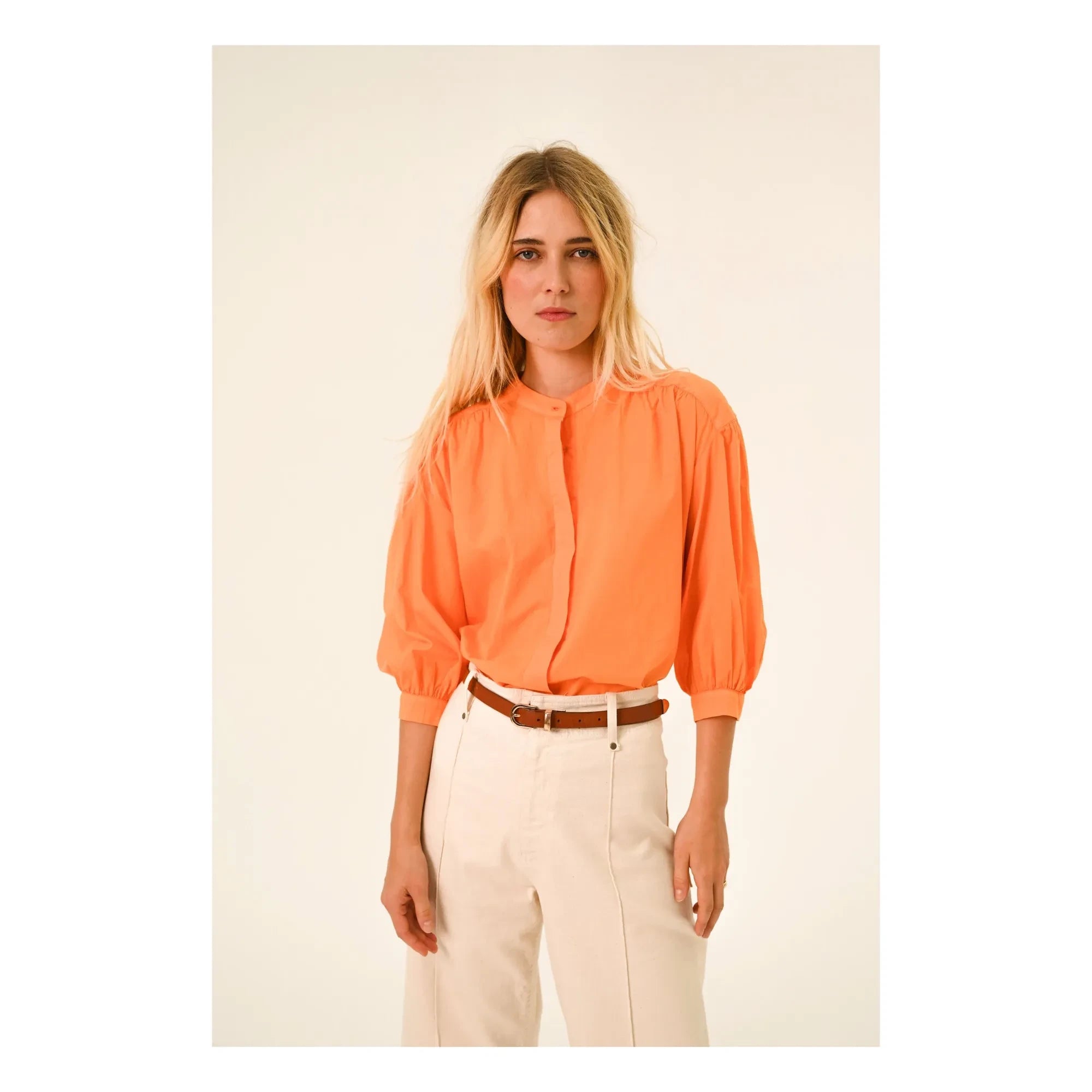 Sacrécoeur - Carla Aurora Popeline blouse | Orange