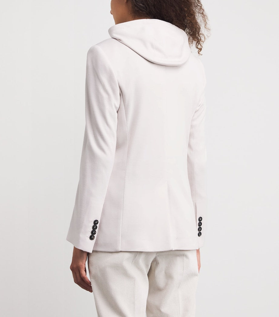 Eleventy Beige Stretch-Cotton Layered Blazer