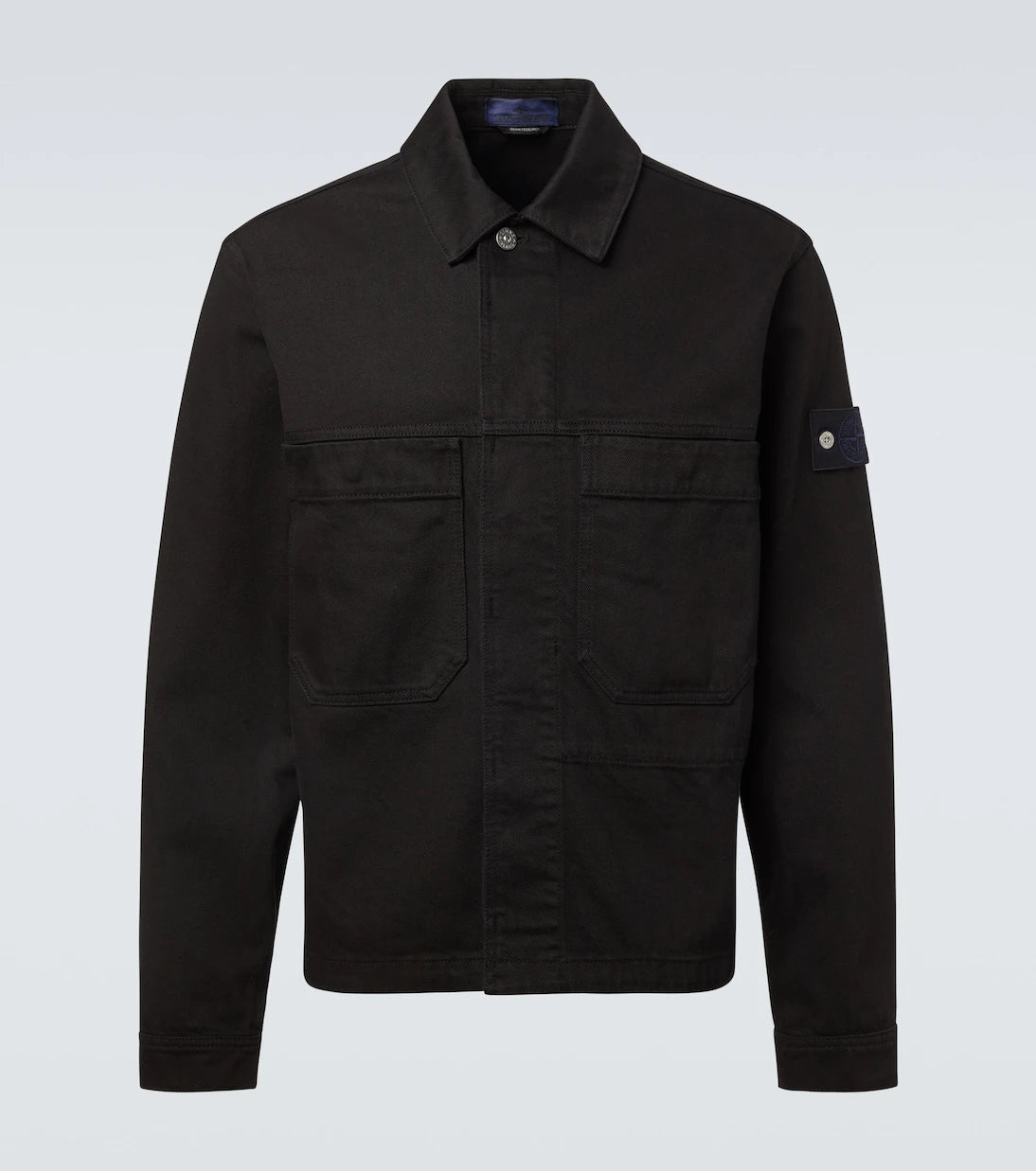 Stone Island - قميص اوفرشيرت من الدنيم طراز Compass