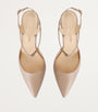 Jennifer Chamandi Beige Leather Vittorio Slingback Pumps 85