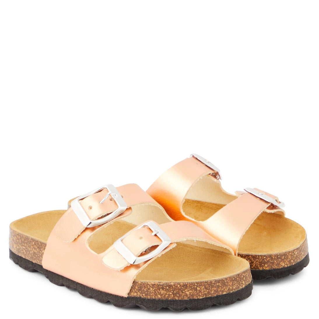 The New Society - Metallic leather sandals