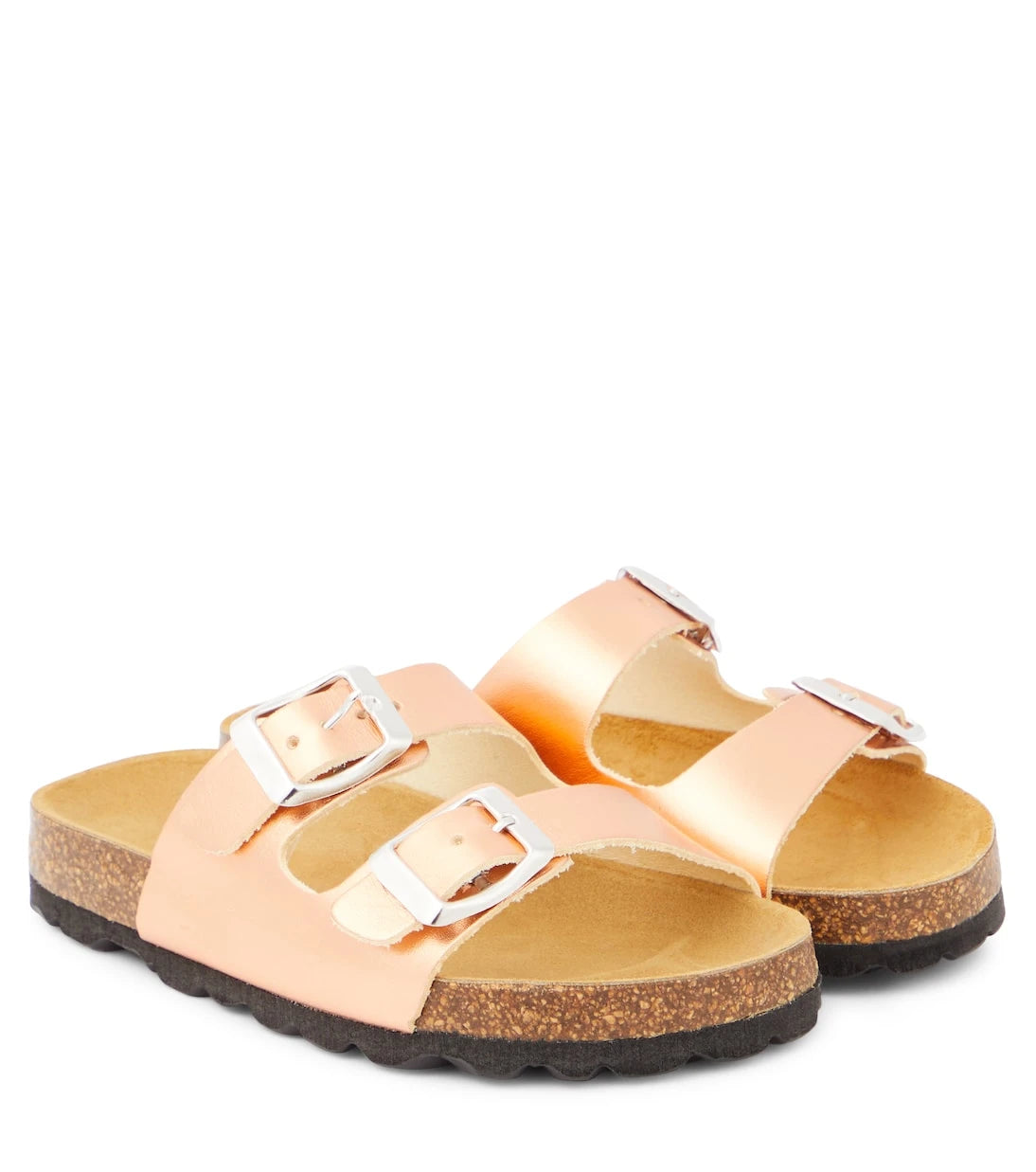 The New Society - Metallic leather sandals
