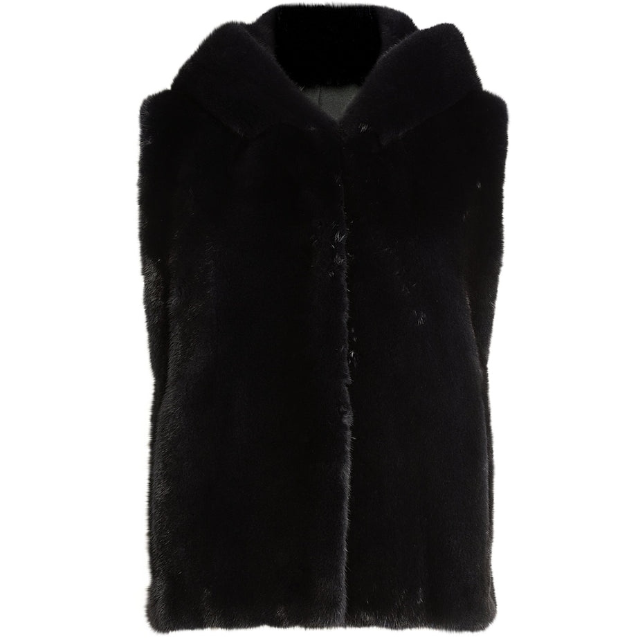 Blue Mink Hooded Gilet