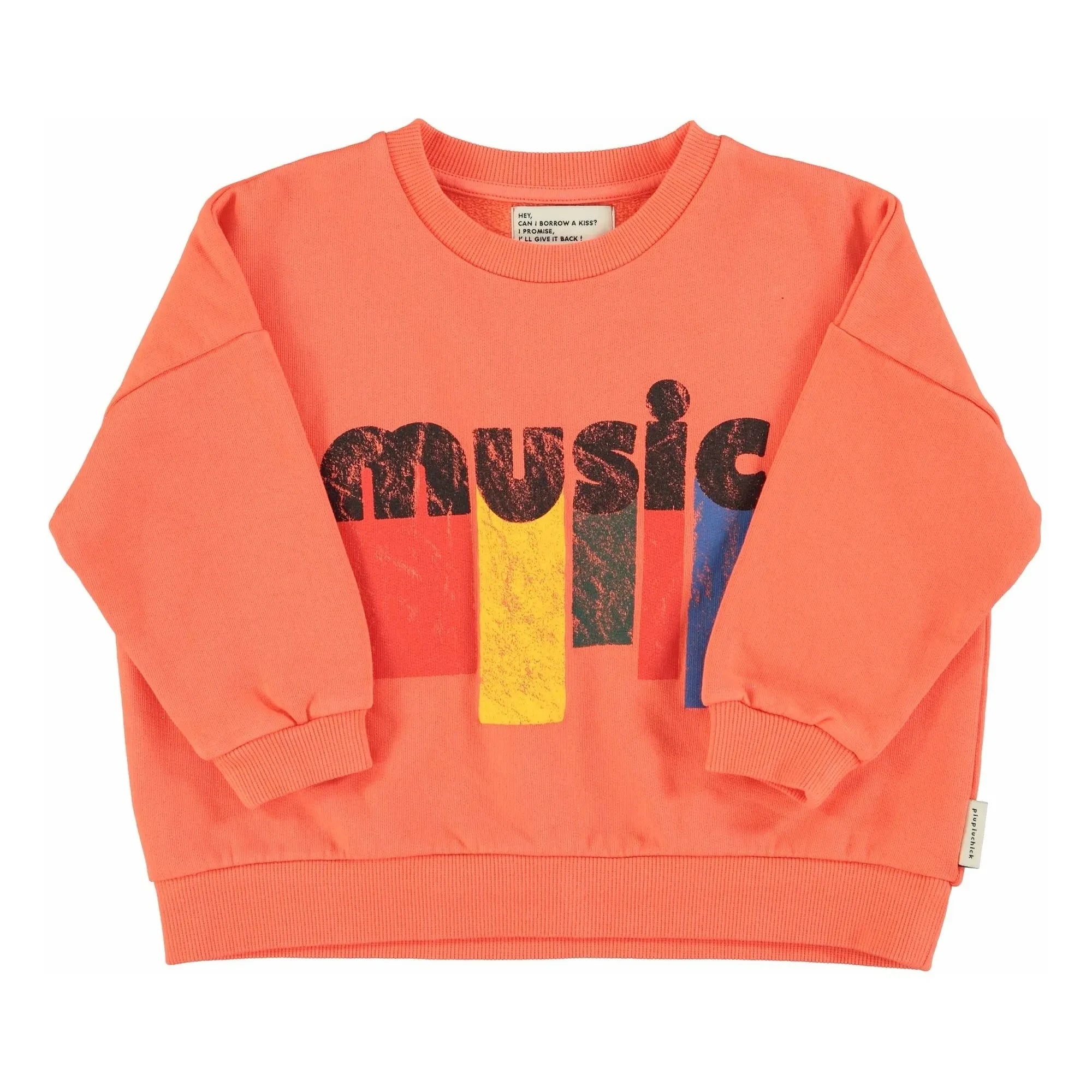 Piupiuchick - Music Sweat Organic cotton | Neon orange