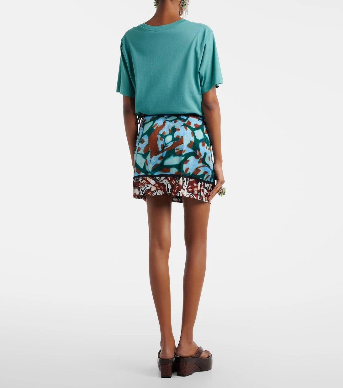 Dries Van Noten - Gabrinas printed wrap miniskirt
