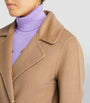Yves Salomon Beige Cashmere-Wool Fox Fur-Trim Coat