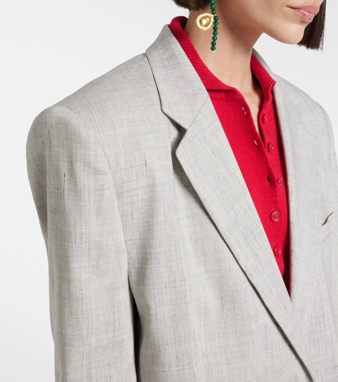 Magda Butrym - Oversized linen and wool blazer