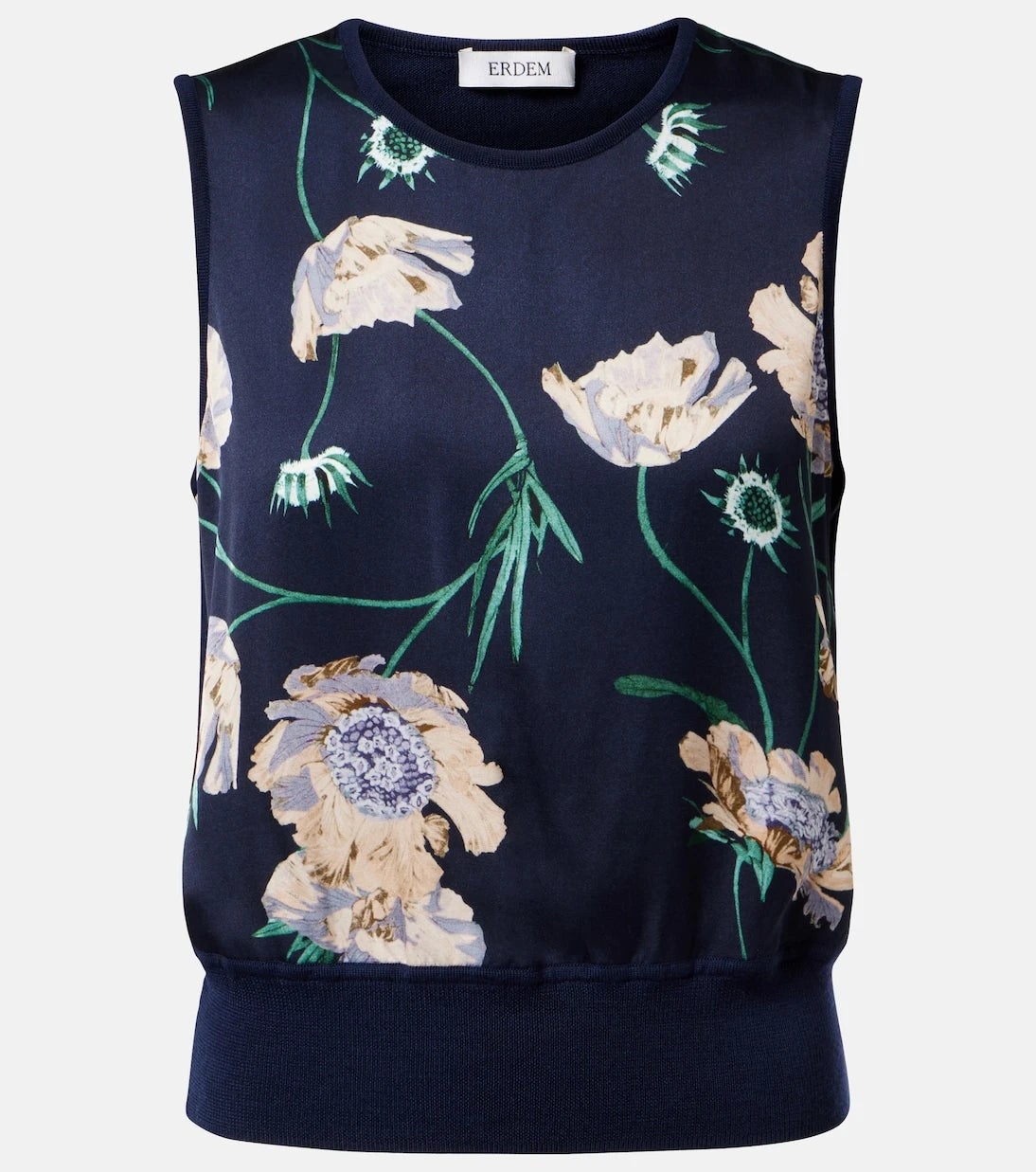 Erdem - Floral wool sweater vest