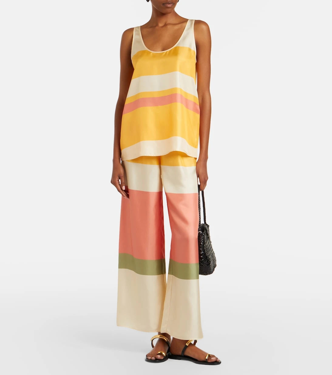 Eres - Lollipop silk twill wide-leg pants