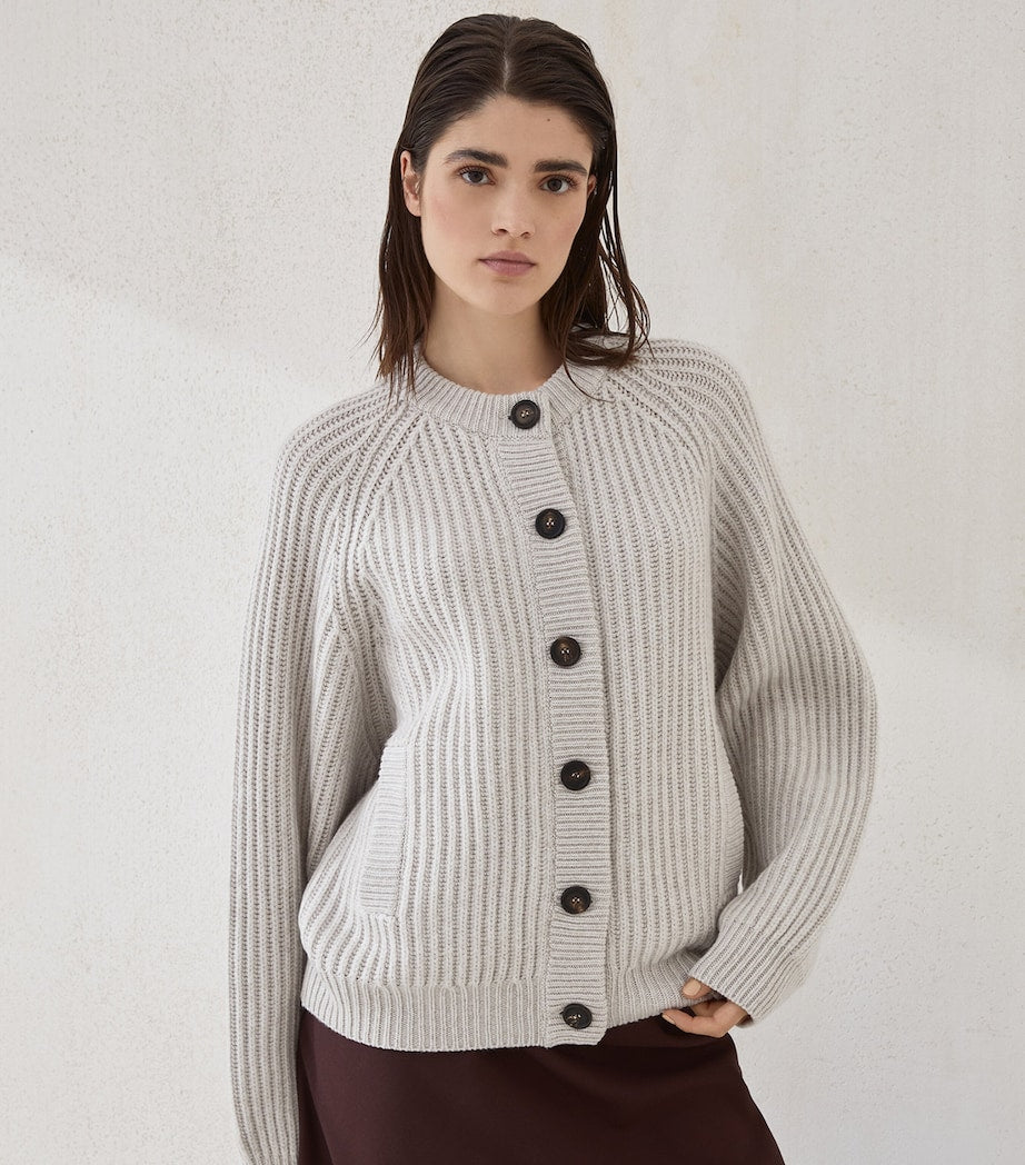 White Cashmere Cardigan