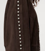 LOEWE Brown Suede Studded Bomber Jacket