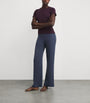 Navy Lauren Wide-Leg Lounge Trousers