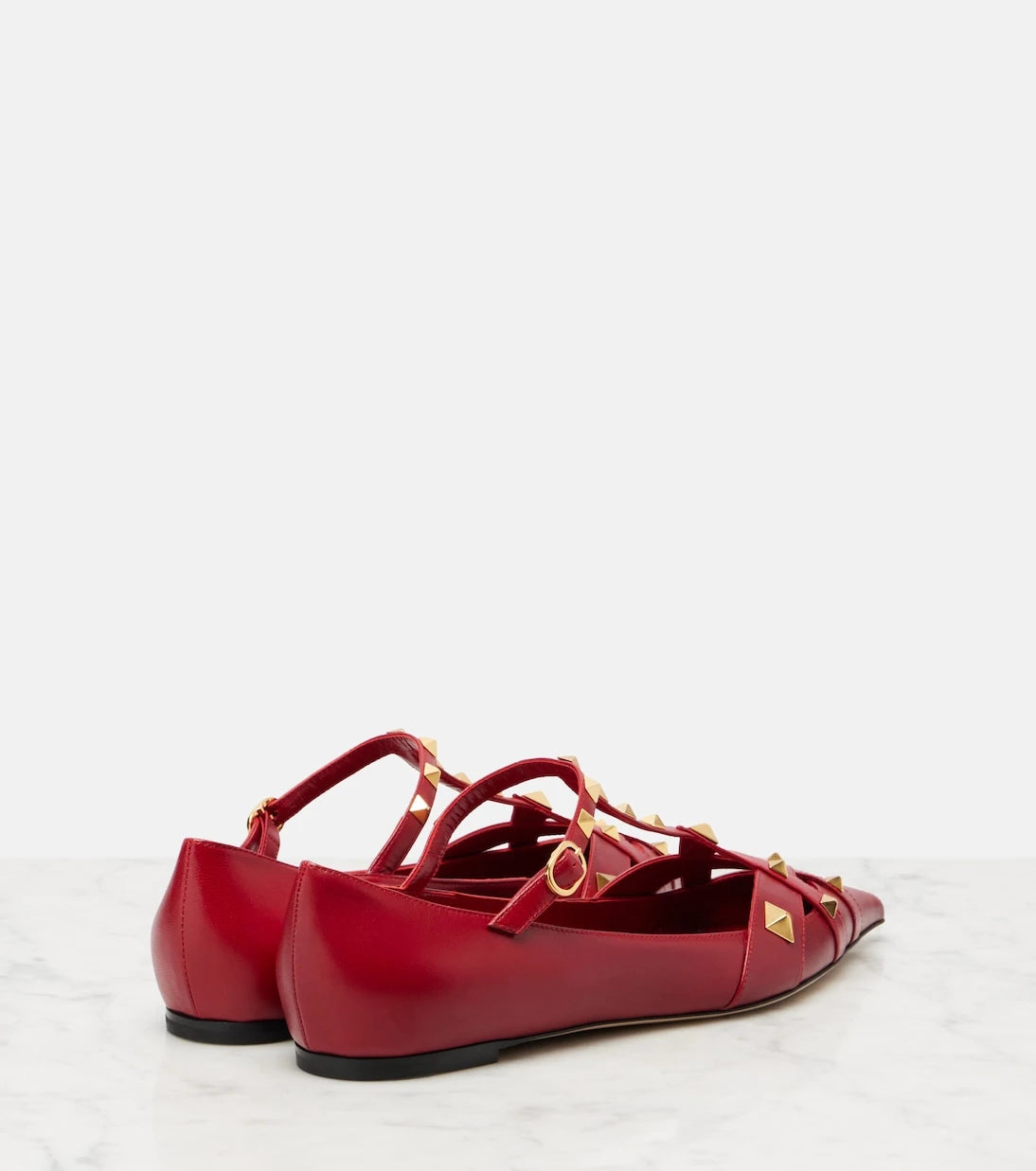 Valentino Garavani - Studdy leather ballet flats