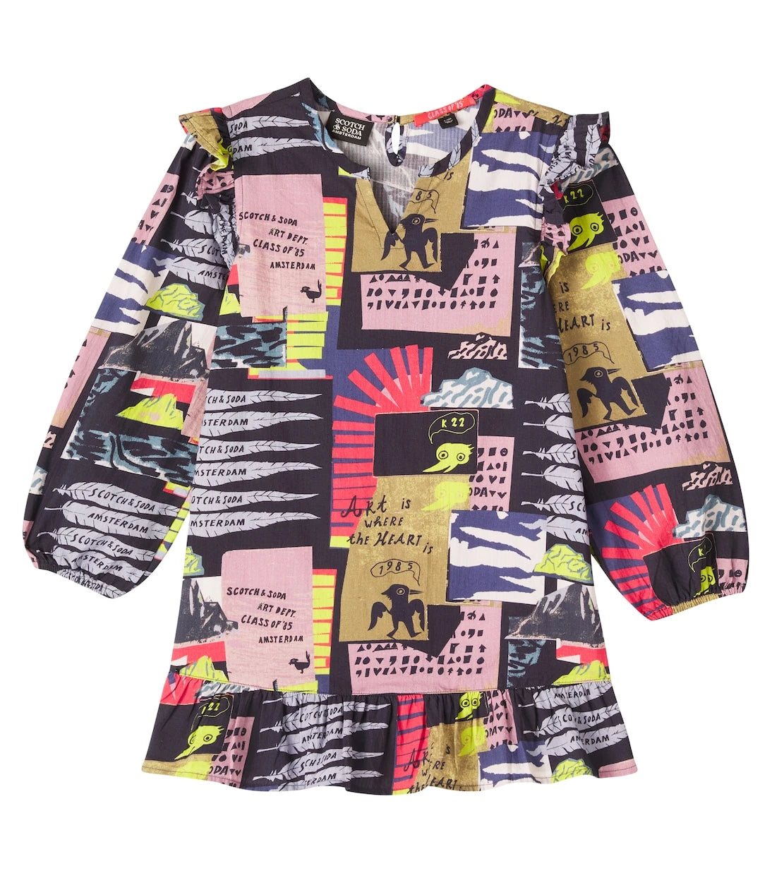Scotch & Soda Kids - Printed cotton dress