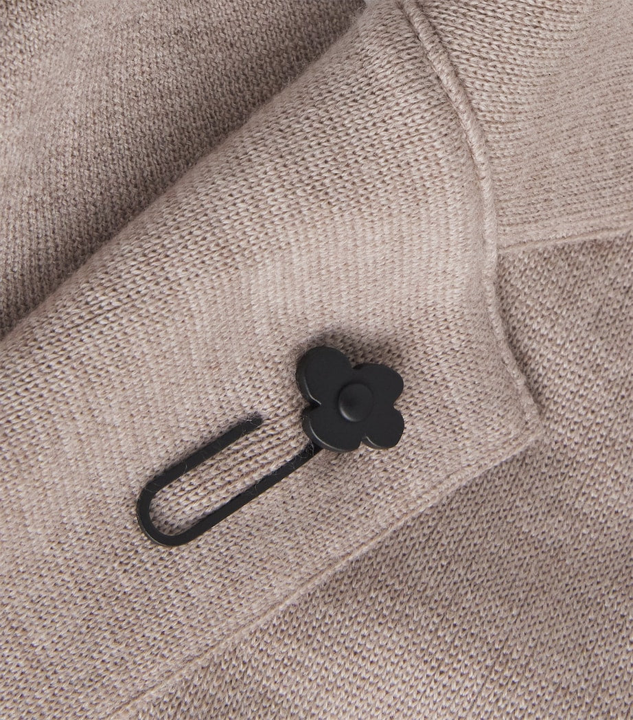 Lardini Beige Virgin Wool Knitted Blazer