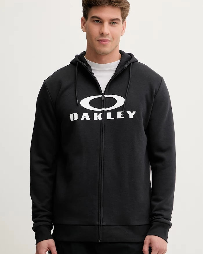 Oakley суичър с цип и качулка мъжки с памук