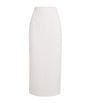 Roland Mouret White Crepe Midi Pencil Skirt