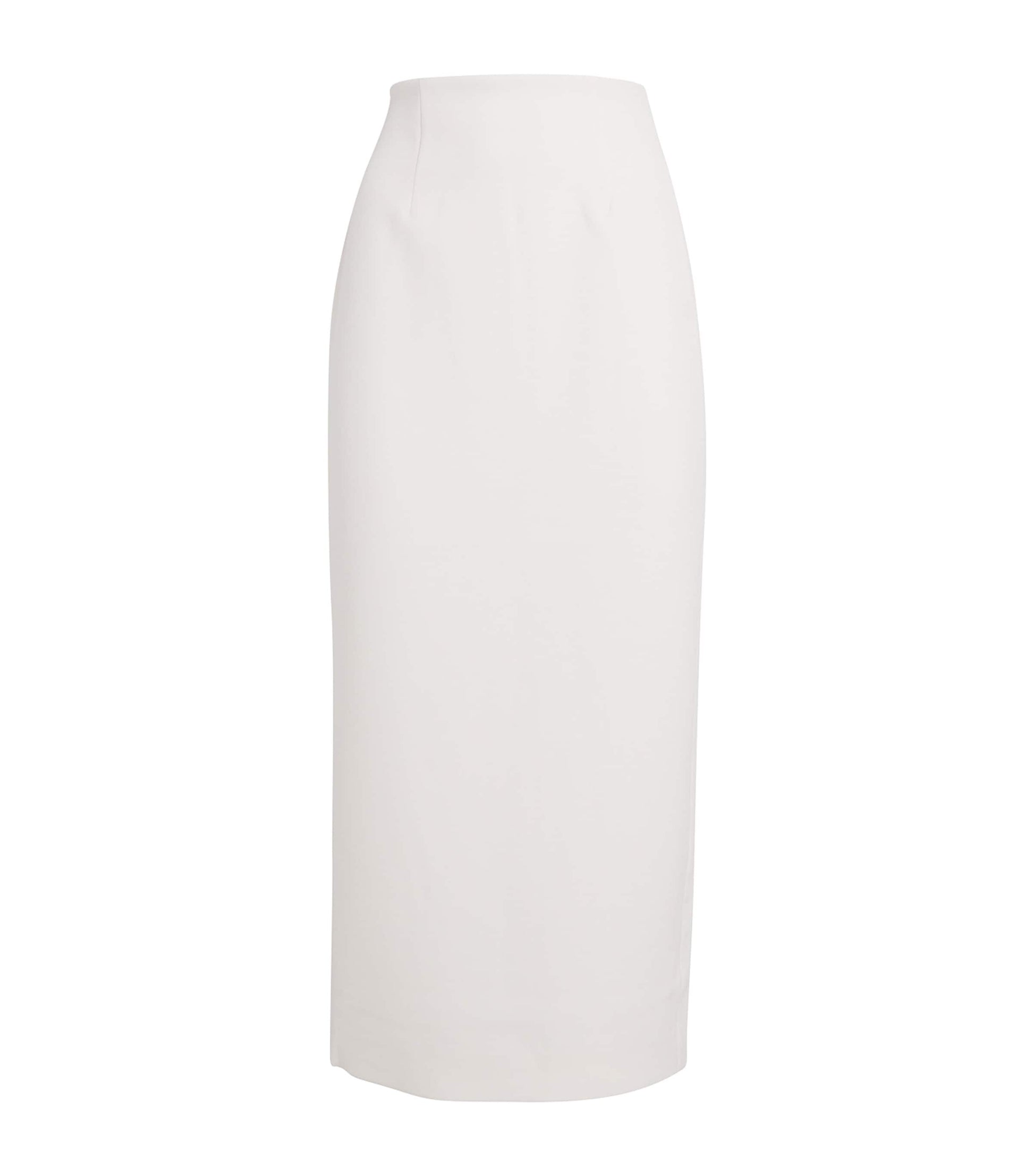 Roland Mouret White Crepe Midi Pencil Skirt