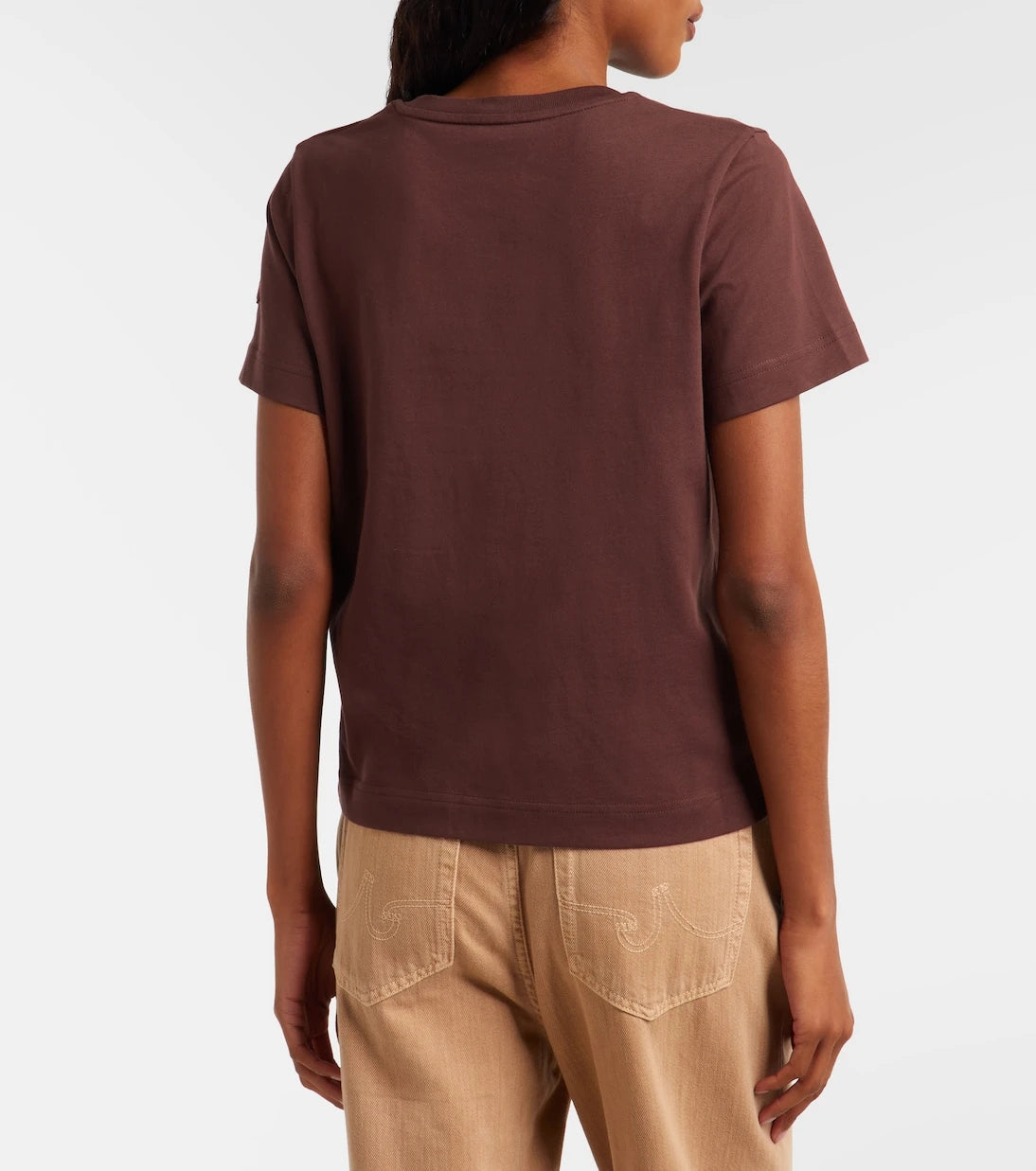 Moncler - Embroidered cotton jersey T-shirt